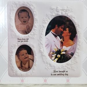 White lace and promises Wedding frame